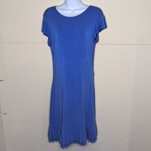 Laundry by Shelli Segal Ruffled Hem Mud Length Dress